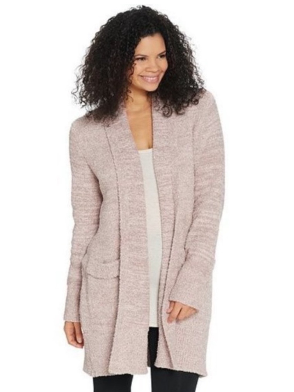Barefoot Dreams CozyChic Cali Cardigan Vintage Rose XL
